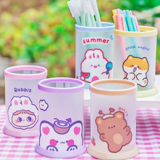 Ống đựng bút DIY I đựng cọ trang điểm để bàn dễ thương