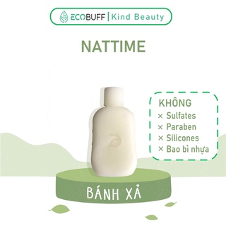 Dầu xả thiên nhiên mềm tóc dạng bánh Nattime phục hồi hư tổn chiết xuất bơ shea B5 Ecobuff