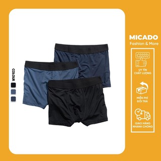 Set quần lót boxer nam vải kim cương thông hơi cao cấp co giãn thấm hút mồ hôi Micado
