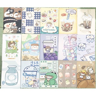 Vở trà sữa kẻ ngang S7VI33 vở boba tea 25x17cm 80 trang giấy đẹp