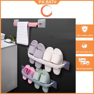 Giá để dép - Giá treo khăn nhà tắm. Giá dán tường siêu dính không cần khoan