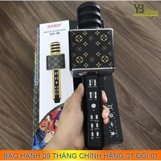 ( Không Hay Hoàn Lại Tiền 100% ) Mic Karaoke Bluetooth SD18 - Hỗ Trợ Thẻ Nhớ Cổng 3.5 - Bảo Hành 9 Tháng 01 Đổi 01