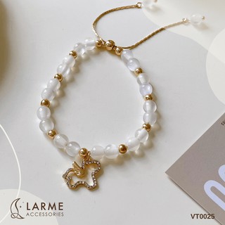 Vòng tay Hàn Quốc ngọc nhân tạo hoạ tiết chú ngựa dễ thương Larme Accessories - VT0025