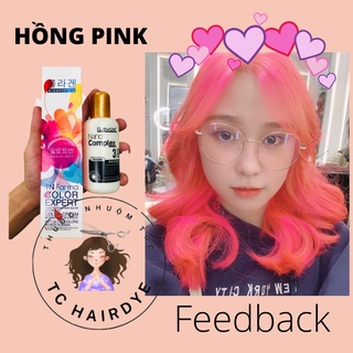 Thuốc nhuộm tóc HỒNG PINK  lên từ nền tẩy