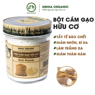 Bột Cám Gạo đắp mặt hữu cơ UMIHOME nguyên chất 135G dưỡng trắng da, tẩy da chết, ngừa nám và thâm mụn