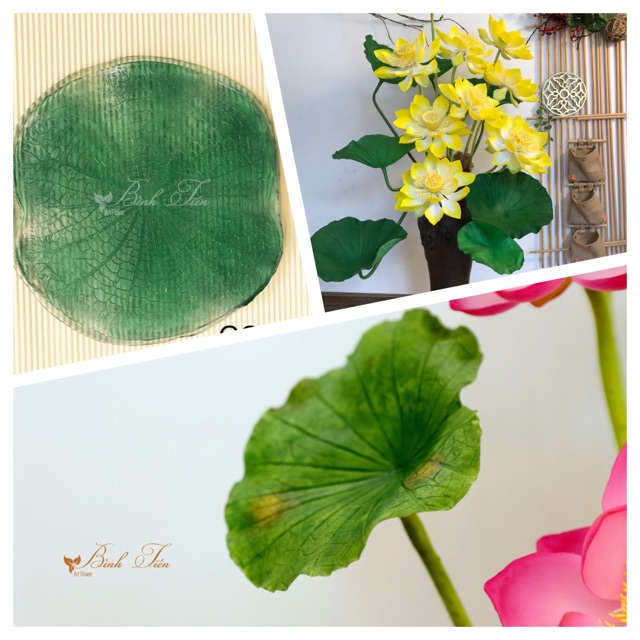 VÂN CÁNH HOA/ LÁ LÀM HOA ĐẤT SÉT SỐ 04- LÁ SEN LỚN