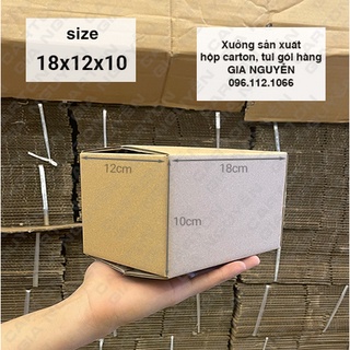 Combo 50 hộp carton Gia Nguyễn size 18x12x10 đóng gói hàng hóa mỹ phẩm