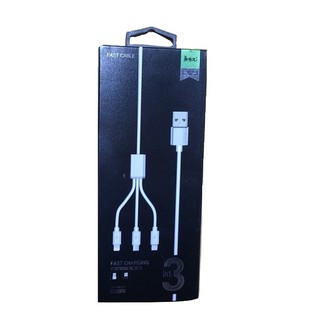Cáp sạc nhanh điện thoại, máy tính bảng 3 đầu đa năng Aolidz L125