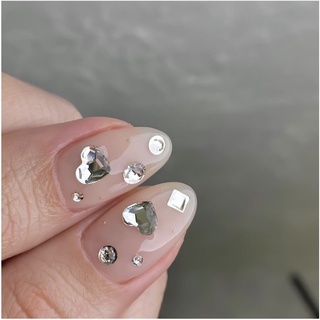 Túi 10 Viên Đá Nail Trái Tim Chân Bằng Trang Trí Móng ANGELICA P29