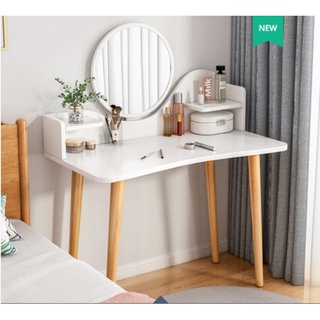 Bàn trang điểm Bắc Âu kèm gương tròn điệu đà - GP196