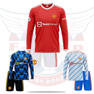 (Dài tay)Bộ quần áo bóng đá câu lạc bộ Manchester United - Áo bóng đá CLB MU ngoại hạng Anh dài tay - Bộ đồ bóng đá đẹp