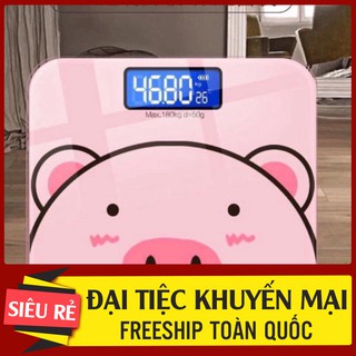 Cân Điện Tử Sức Khoẻ Hình Lợn Hồng Hàng Co Sẵn