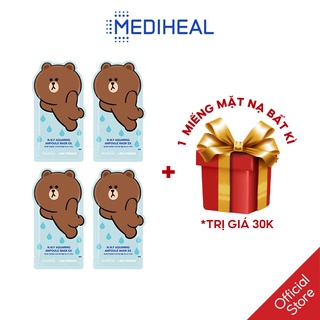 [Nhập mã COSMH22 giảm 8%]Mặt nạ cấp ẩm Mediheal Line Friends N.M.F Aquaring Ampoule Beauty Mask EX 27 ml [K92]