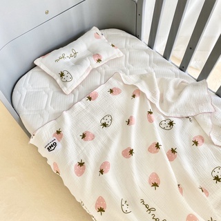 Set Chăn Gối Đa Năng Vải Xô Siêu Mềm, họa tiết OME  xinh xắn cho bé sơ sinh đến 6 tuổi mẫu mới nhất 2021