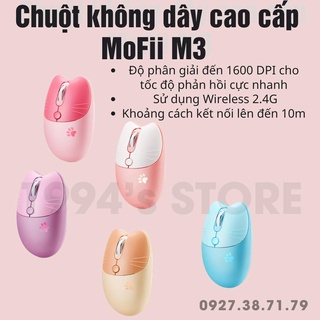 Chuột không dây cao cấp MoFii M3 Wireless 2.4G dùng cho máy tính bàn bàn PC, laptop, tivi, điện thoại, máy tính bảng ...