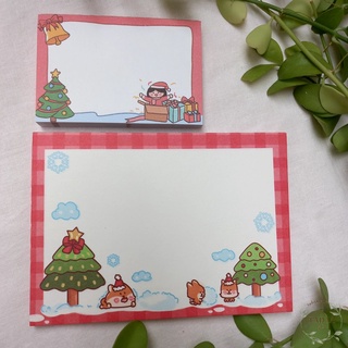 Giấy note, giấy ghi nhớ Noel đỏ siêu cute dễ thương dùng để ghi chú công việc, lên kế hoạch, check list, học từ vựng