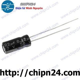 [25 CON] Tụ hóa 0.22uF 50V (5x11mm)