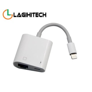 Cáp chuyển đổi lightning sang dây mạng RJ45 có hỗ trợ cổng sạc