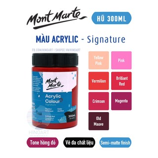 Tông đỏ, hồng màu Acrylic Mont Marte - 300ml
