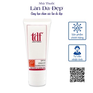 Kem chống nắng TDF Derma Formula SPF 30 chống nắng bảo vệ da dành cho da dầu mụn tuýp 50g