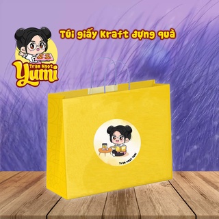 Túi đựng quà Yumi có quai xách, Túi giấy Nhật Kraft thân thiện môi trường