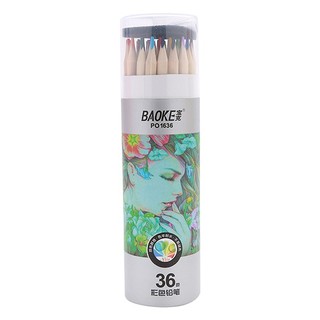 [Giao 2 Giờ] Hộp Bút Chì 36 Màu Có Nắp Chuốt - Baoke PO1636