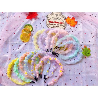 Ảnh MeowMeow Cài Tóc Bờm Tóc Voan Vải Scrunchies Nhúng Hot Trend