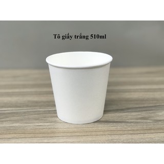 Tô giấy Kleur - Set 50 Tô giấy 510ml - Tô Trắng (có nắp)