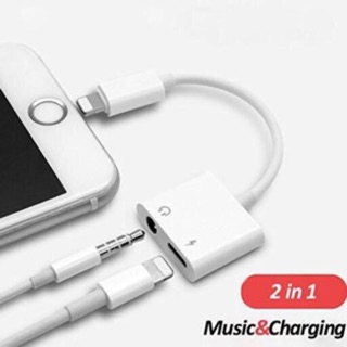 Jack Chuyển Đổi, Giắc Chia Cổng Sạc + Tai Nghe Có Hỗ Trợ Míc Cho iPhone 7,7 plus,8,8 plus,x,xr,xs,xs max,11,11 pro max