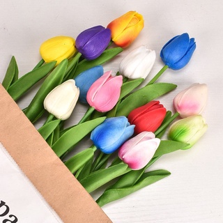 Hoa giả Hoa Tulip Silicon trang trí nhà cửa, văn phòng giống thật 99%