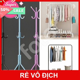 [XK][FREESHIP] CÂY, GIÁ TREO QUẦN ÁO KÈM 8 MÓC BÊNH HÔNG 150X110CM [HCM]