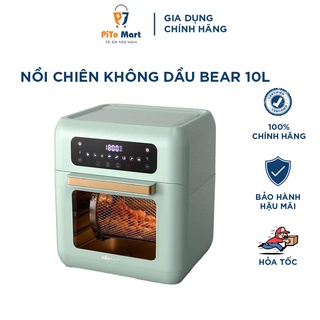 Nồi chiên không dầu điện tử BEAR QZG A15V1 10L màu xanh công suất mạnh mẽ 1500W, bảo hành 18 tháng - Hàng chính hãng