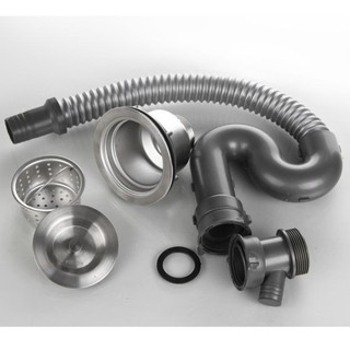 Bộ xả 1 hộc đơn phi 140 inox 304, không xả tràn, dùng cho chậu có lỗ xả lớn