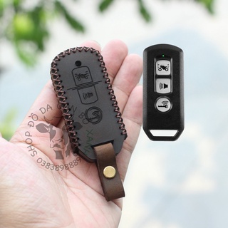 (Nâu sáp) Bao Da Chìa Khóa Honda SH, PCX, SH Mode, Cub 125, Adv handmade da thật
