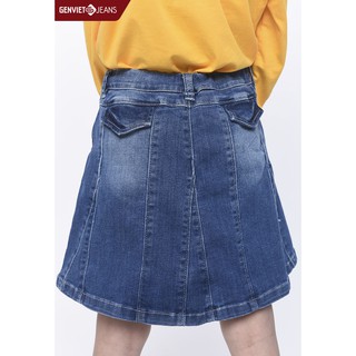 Zuýp jeans dáng A bé gái NJ328J899 GENVIET