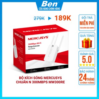 Bộ kích sóngwifi Mercusys chuẩn N 300Mbps MW300RE-Bộ mở rộng sóng range extender Mercusys