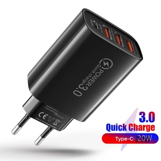 Củ Sạc Nhanh 20W 4 Cổng USB QC3.0 Cho Android