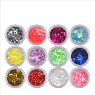 Set nhũ thủy tinh 12 màu