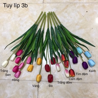 Tuy líp giả cành 3 bông chất liệu mềm mại tạo đọ thật