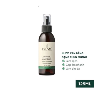 Nước cân bằng dạng phun sương Sukin 125ml
