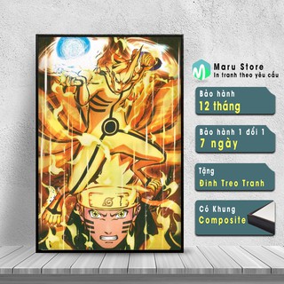 Tranh Treo Tường Canvas Naruto Có Khung Composite Trang Trí Nội Thất
