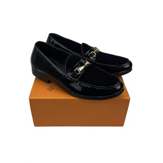 Giày nam loafer { sản phẩm giày da nam mới nhất năm nay xu hướng thời thượng phối họa tiết da lộn cực kì ấn tượng }