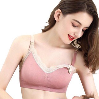 Áo lót bầu cho con bú chống sệ pha ren (mặc bầu và sau sinh) AL04