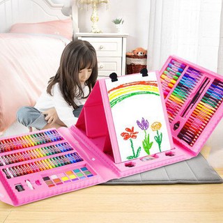 Hộp bút tô màu 208 chi tiết cho bé - tô màu thủ công mỹ thuật