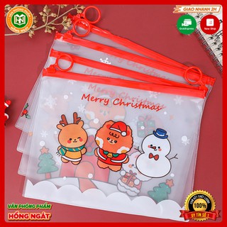 Túi Zip Noel Đựng Bút⭐ đồ dùng quà tặng học tập cho các con trong mùa giáng sinh