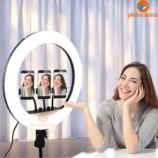 Đèn livestream siêu sáng size 36 46 kèm chân và remote chuyên dùng makeup, phun xăm