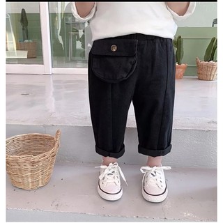 Quần dài Kaki Túi Tháo Rời hai màu Đen, Be phong cách Vintage_Hàng tuyển chọn cao cấp