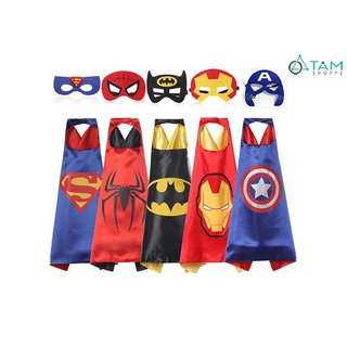 [VẢI ĐẸP + TẶNG KÈM MẶT NẠ] Áo choàng siêu anh hùng cỡ trẻ em HLW-AC-01
