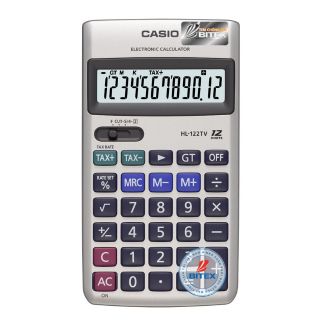 Máy tính CASIO HL-122TV bỏ túi chính hãng kèm bao da BH 7 năm