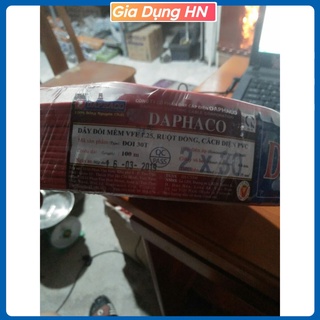 Dây điện đôi mềm daphaco 2x0,5mm ,2x0,75mm, 2x1mm,2X1.5mm- Bán lẻ theo mét nhé